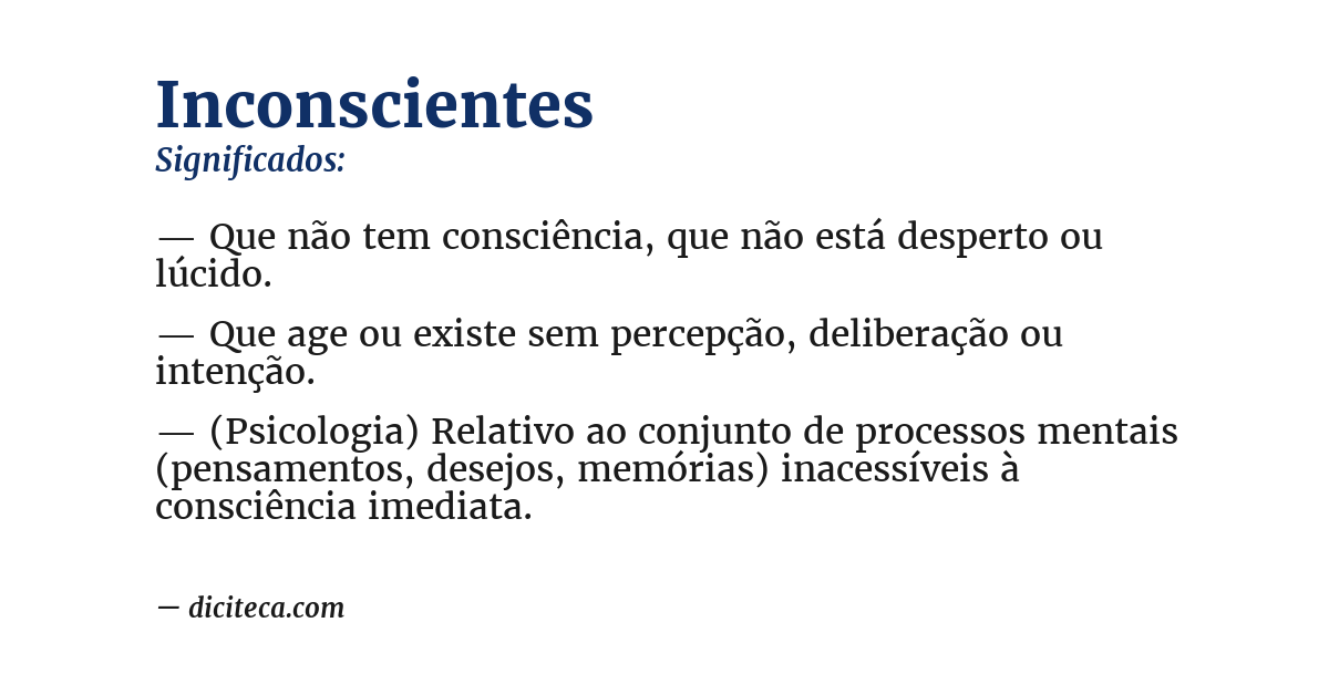 Significado de inconscientes