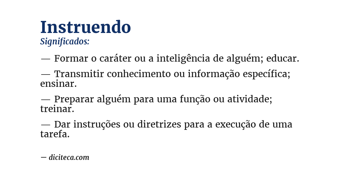 Significado de instruendo