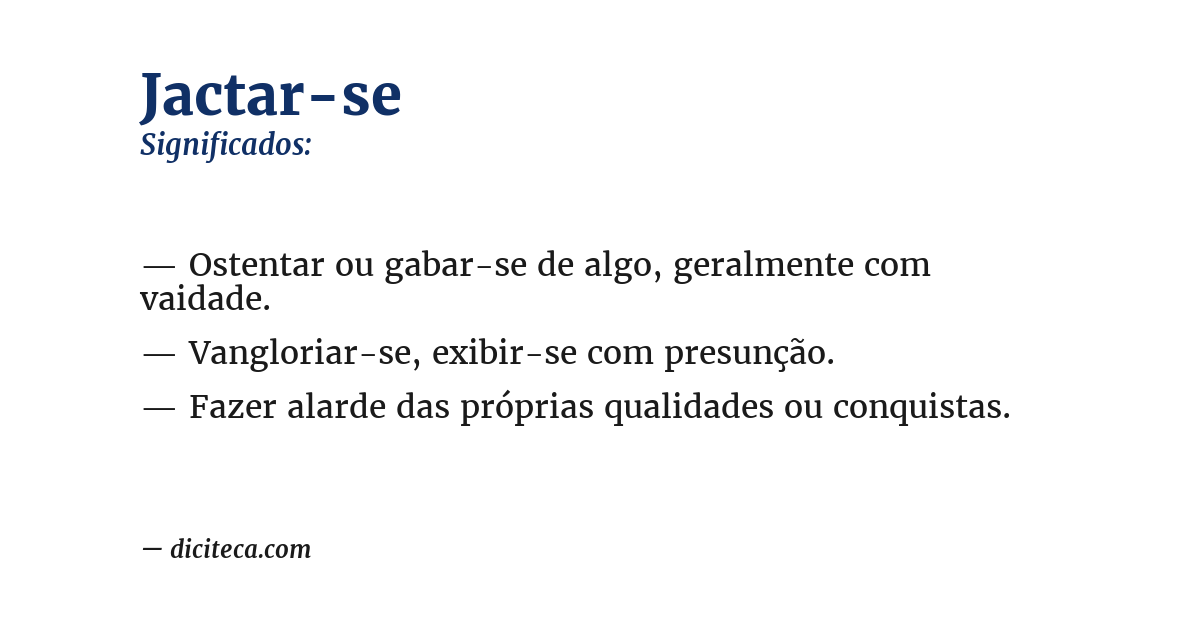 Significado de jactar-se