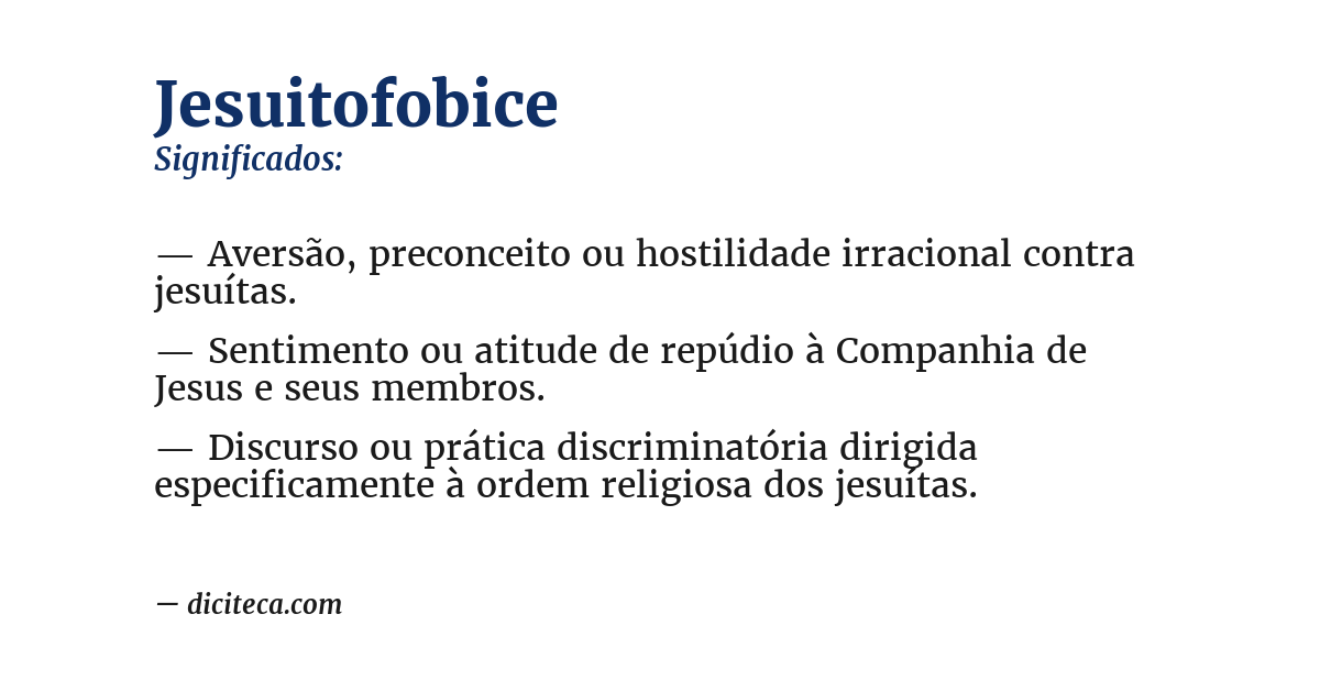 Significado de jesuitofobice