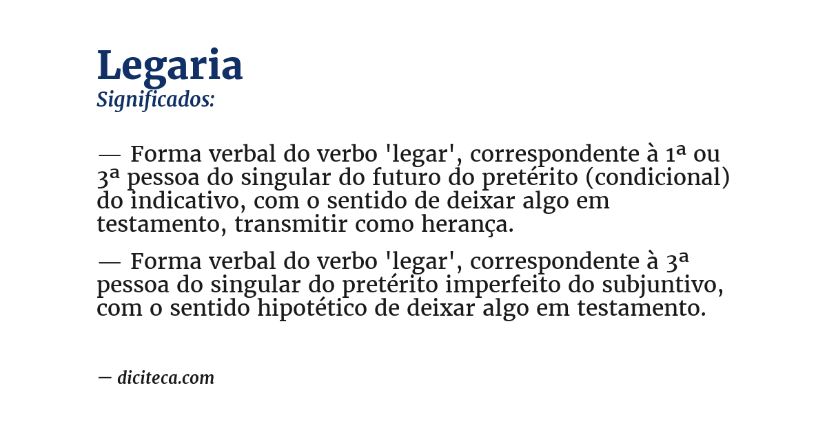 Significado de legaria