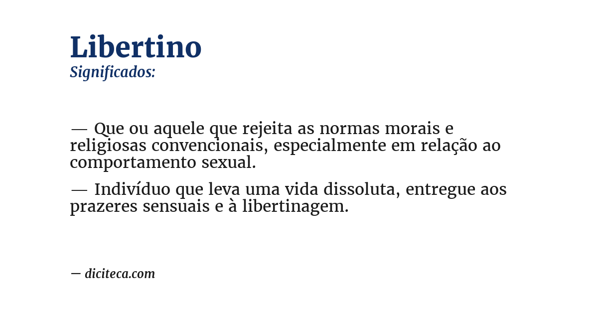 Significado de libertino