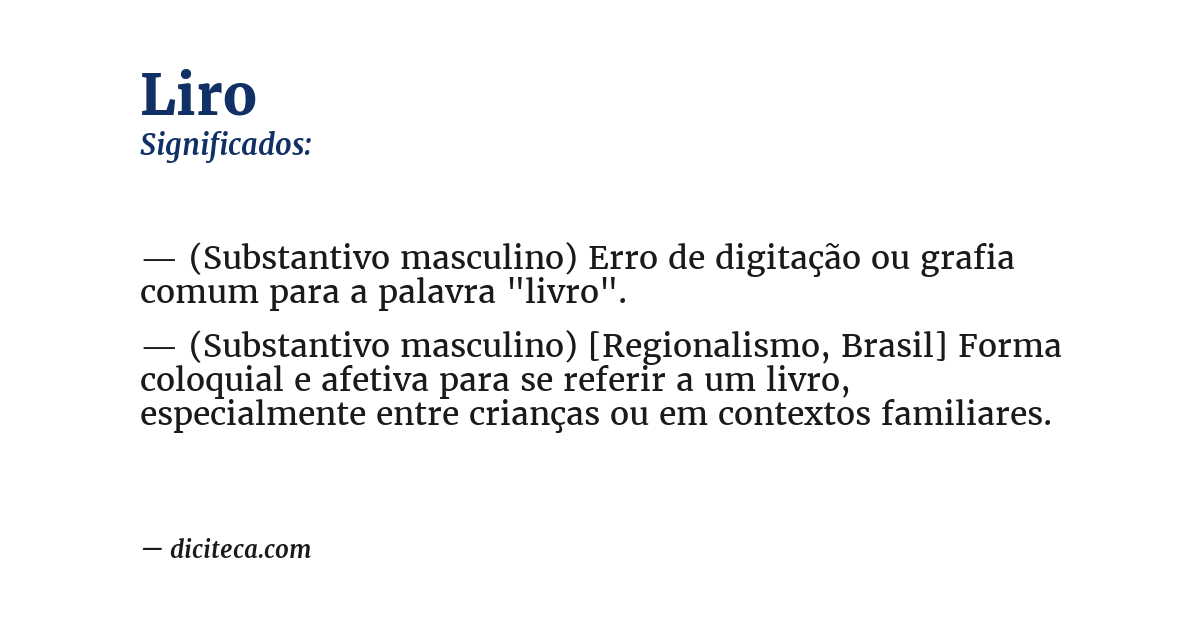 Significado de liro
