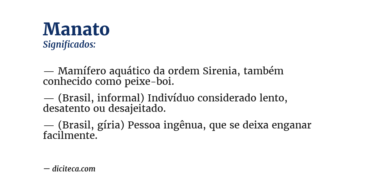 Significado de manato