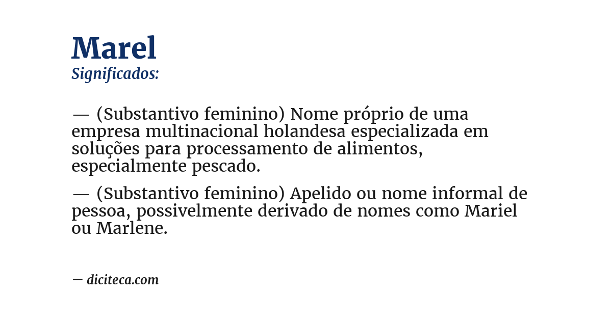 Significado de marel