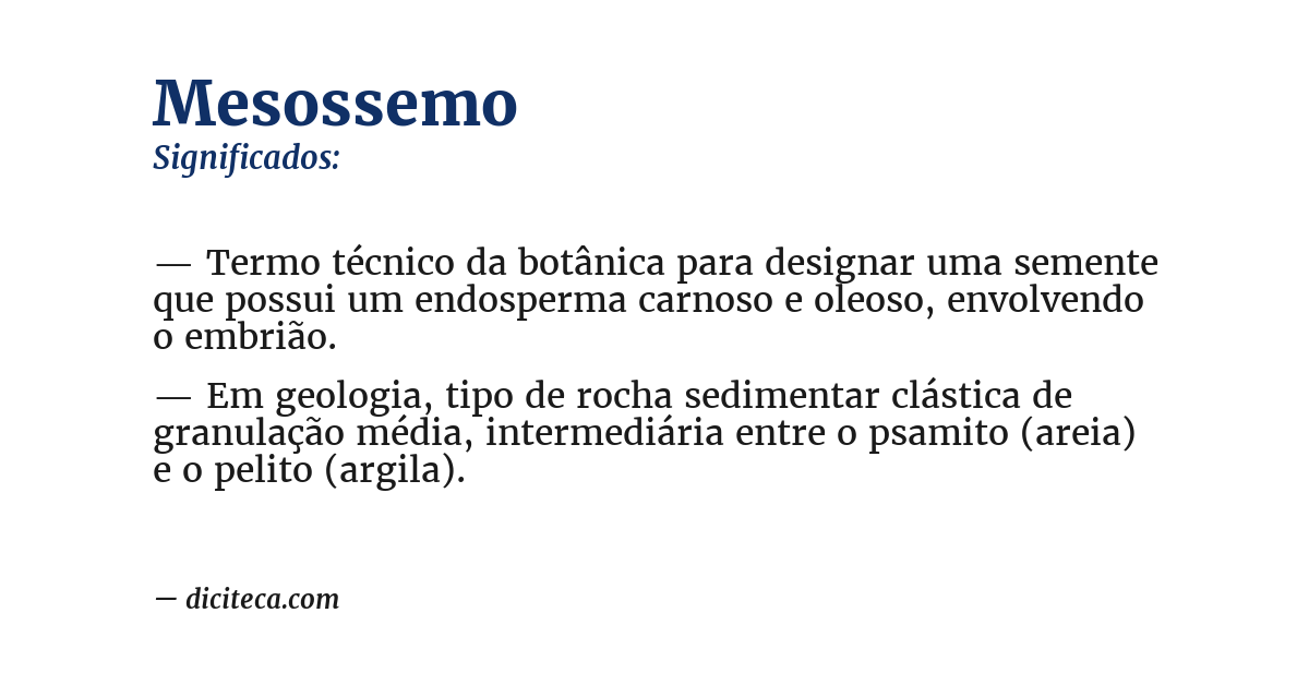 Significado de mesossemo