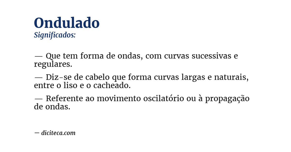 Significado de ondulado