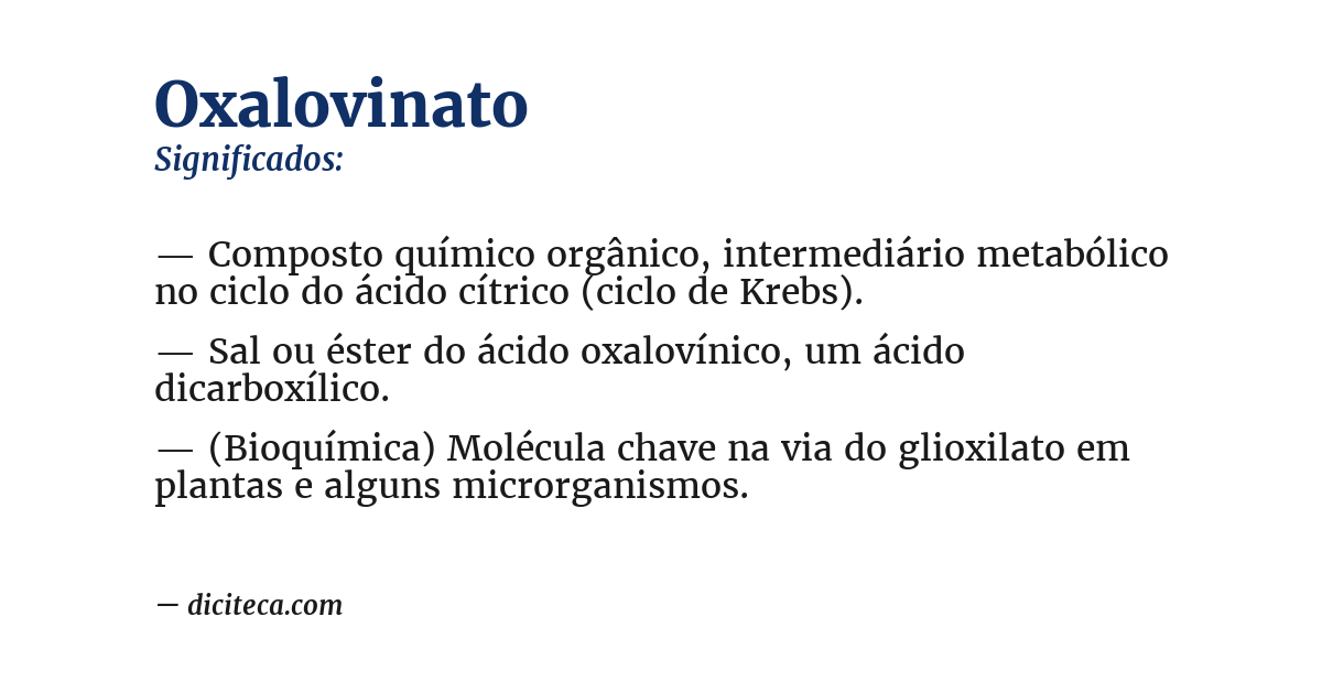 Significado de oxalovinato