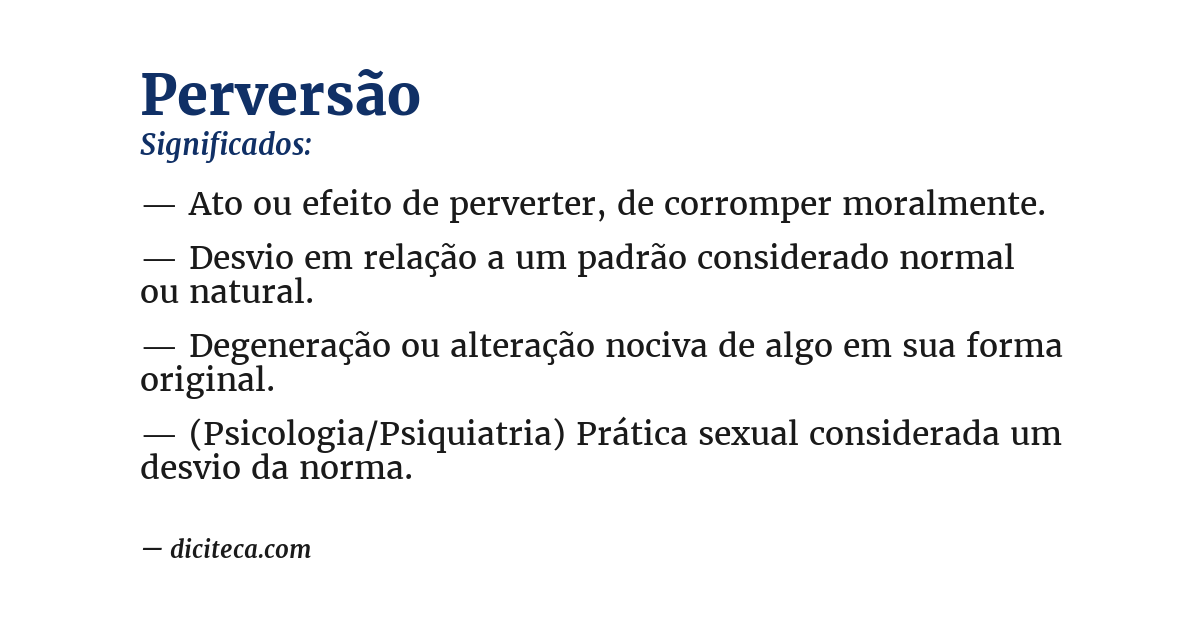 Significado de perversão