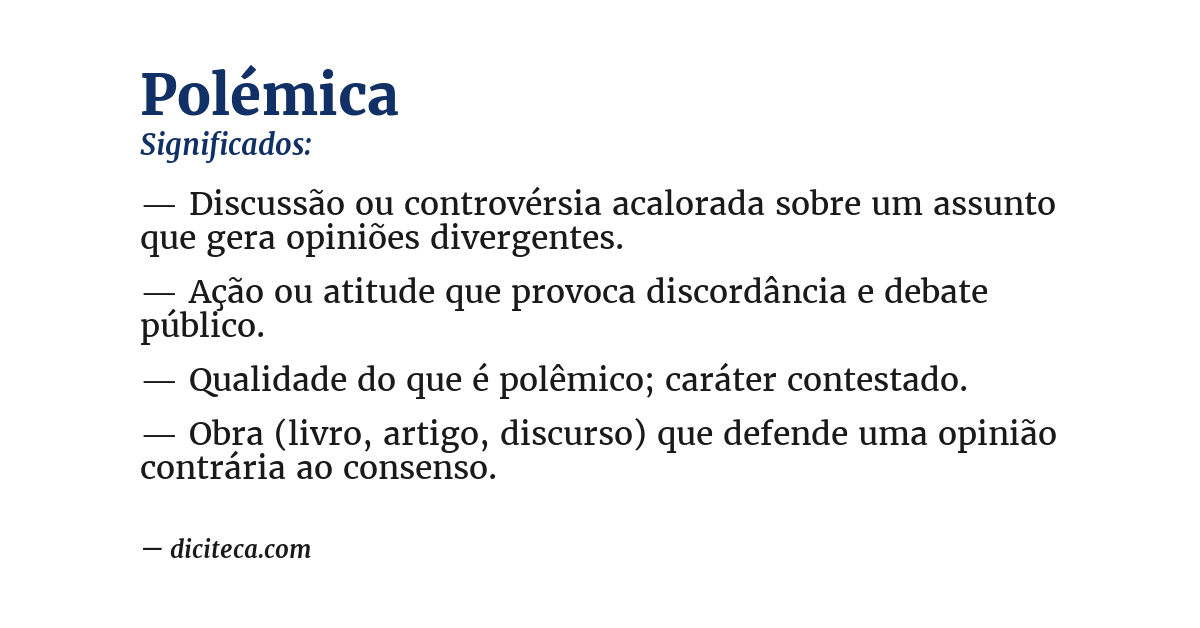 Significado de polémica