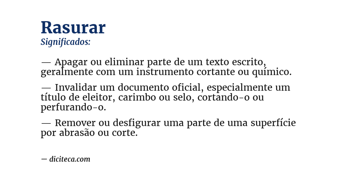 Significado de rasurar