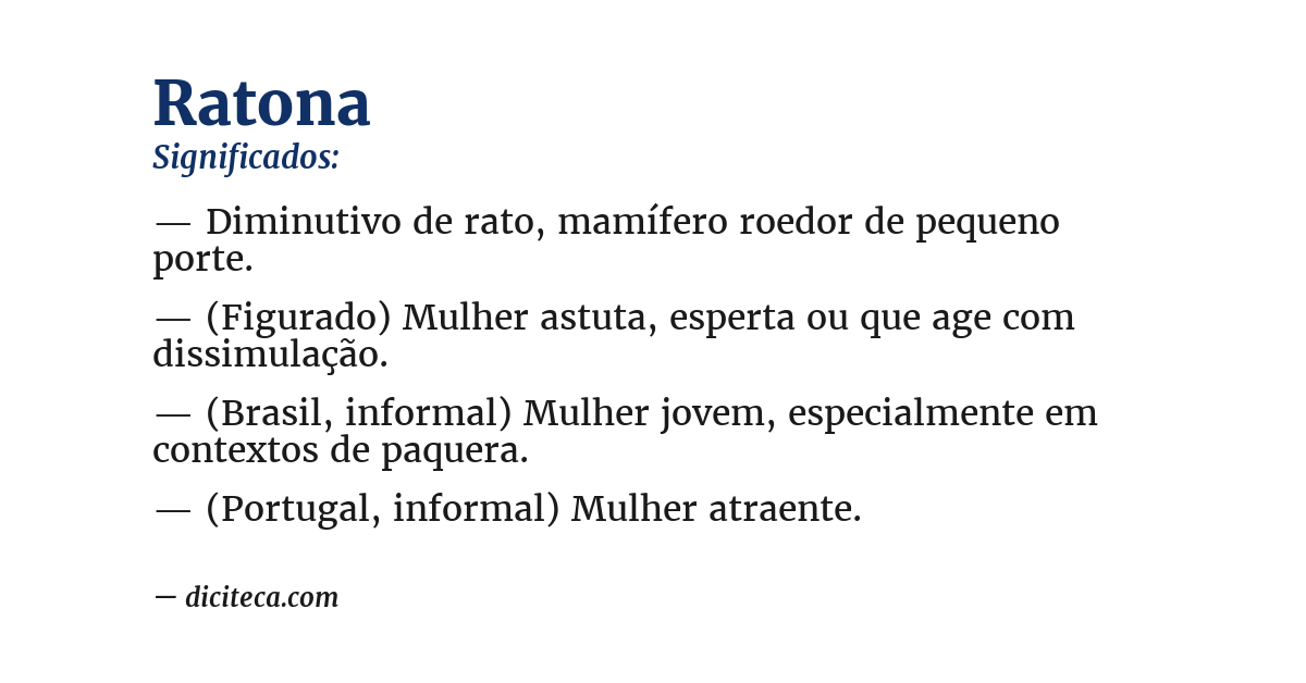 Significado de ratona