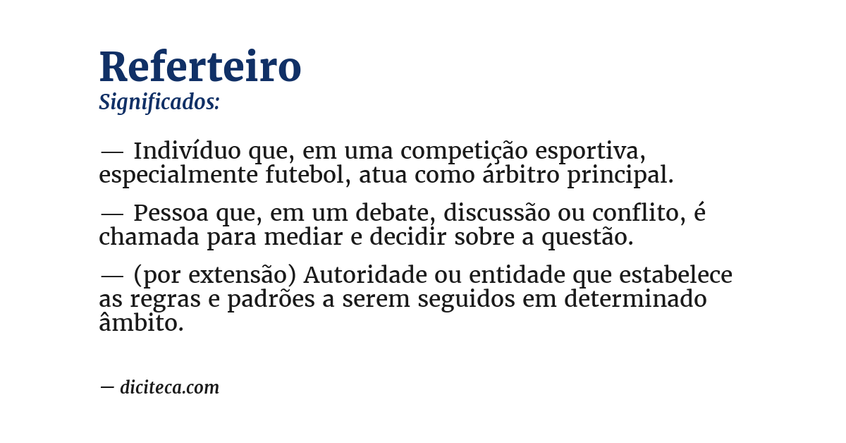 Significado de referteiro