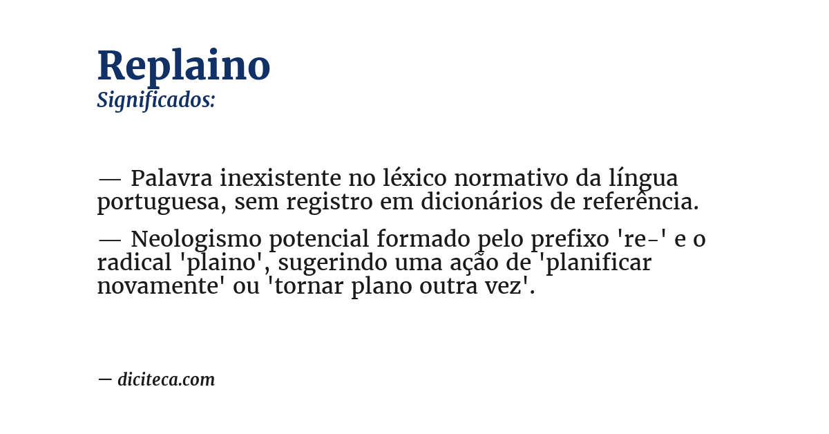 Significado de replaino