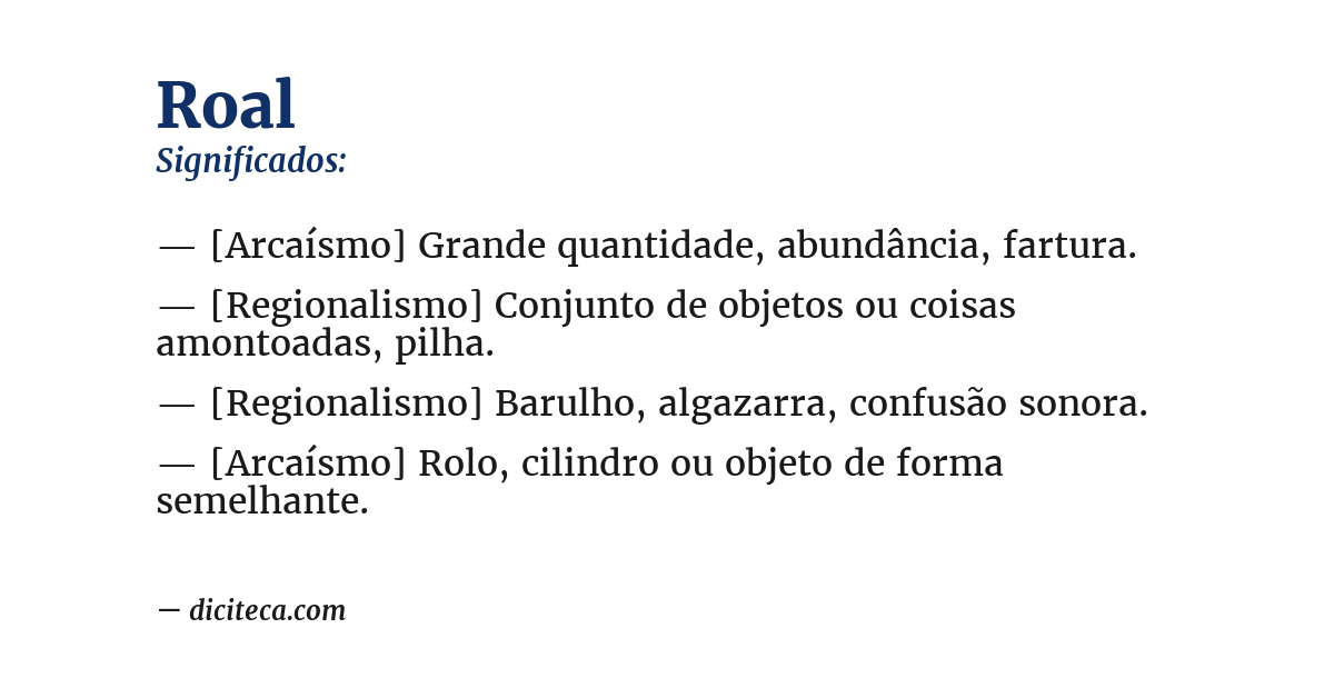 Significado de roal