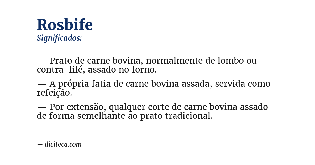 Significado de rosbife