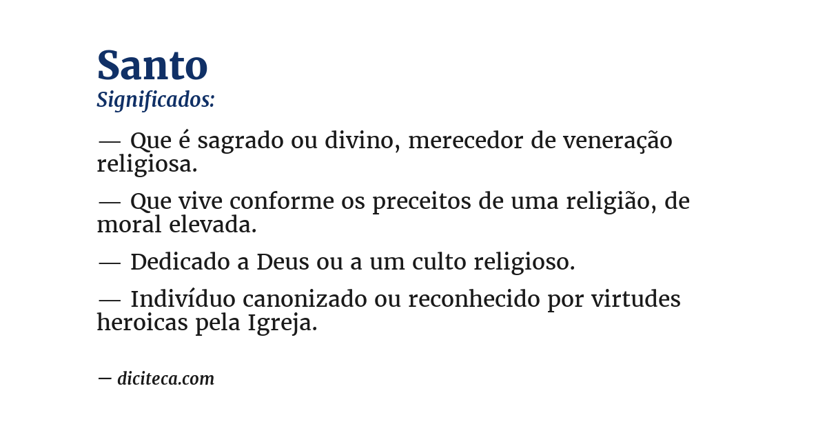Significado de santo
