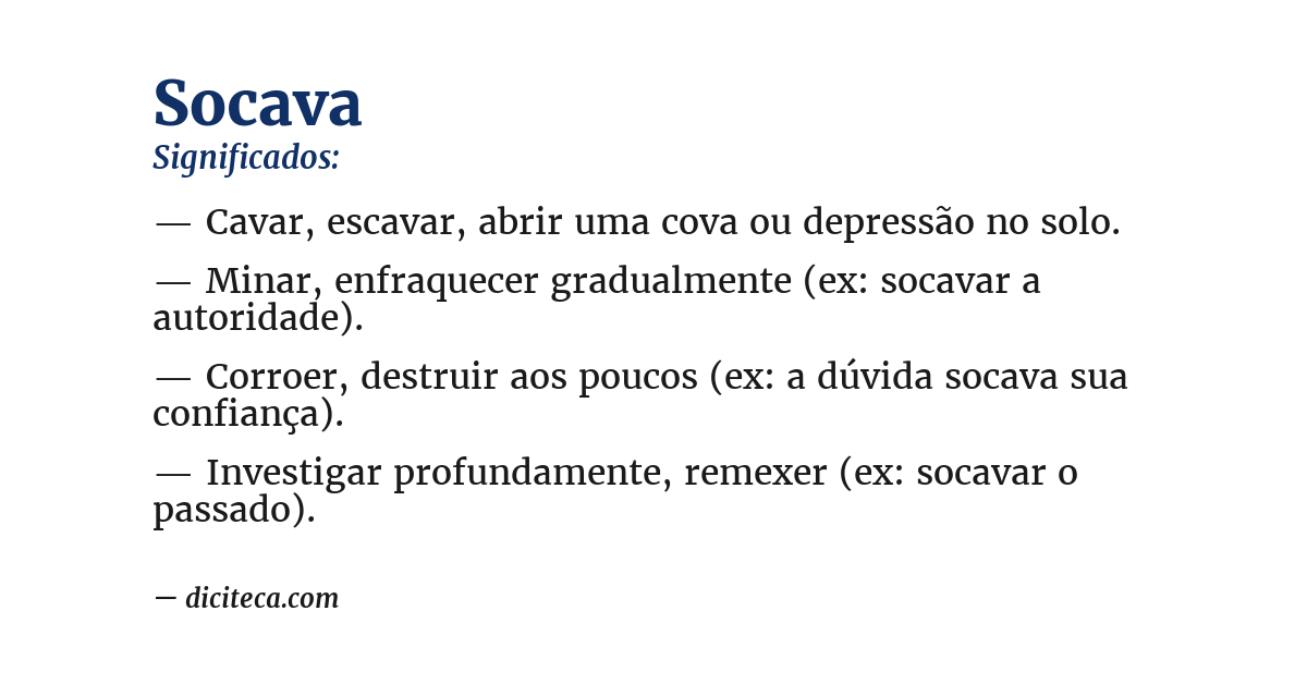 Significado de socava
