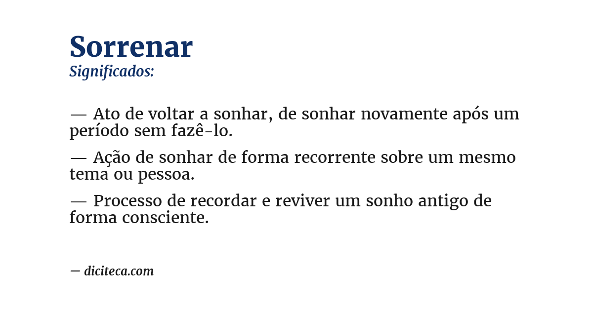 Significado de sorrenar