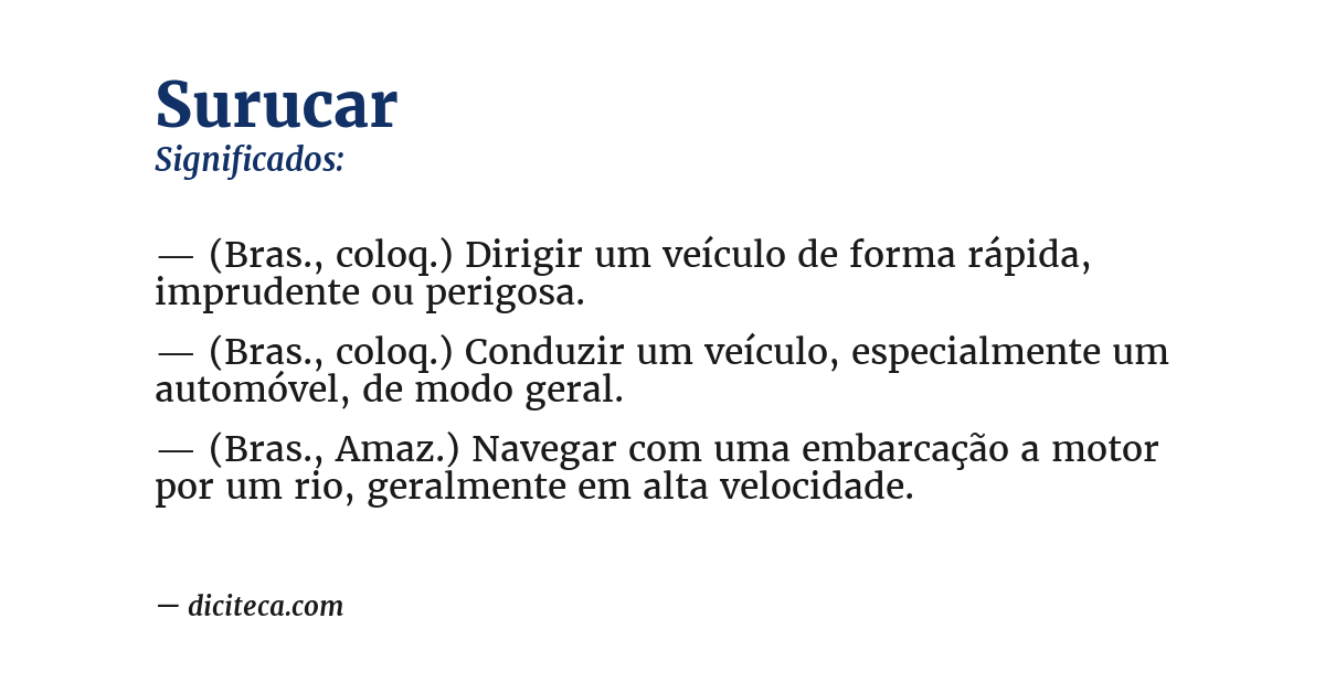 Significado de surucar