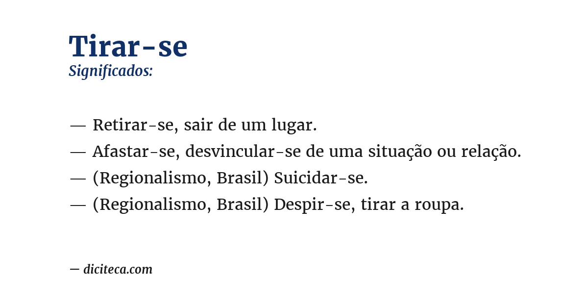 Significado de tirar-se