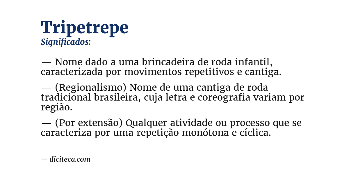 Significado de tripetrepe