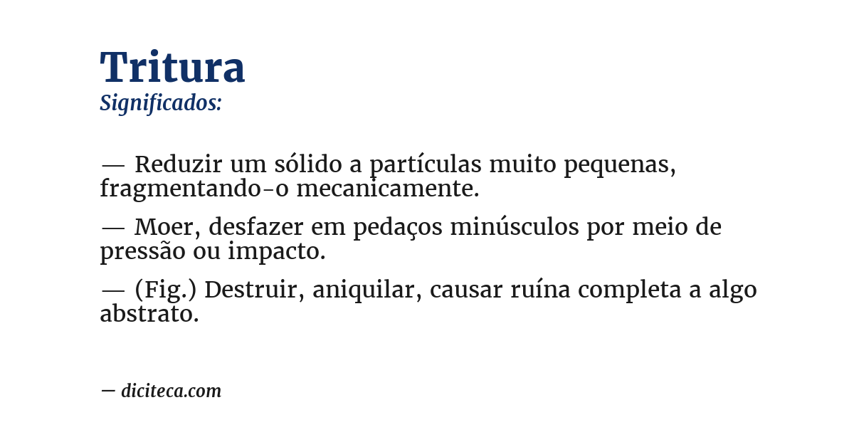 Significado de tritura