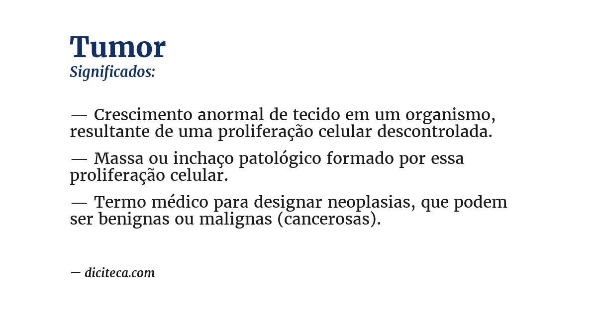 Significado de tumor