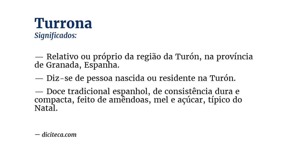 Significado de turrona