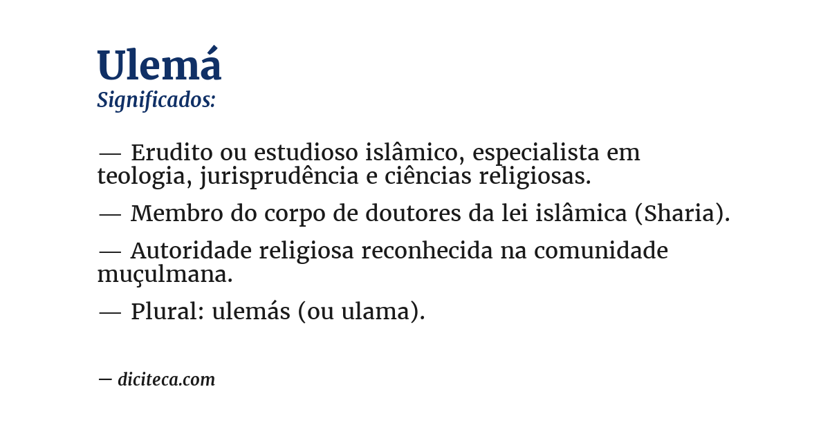 Significado de ulemá