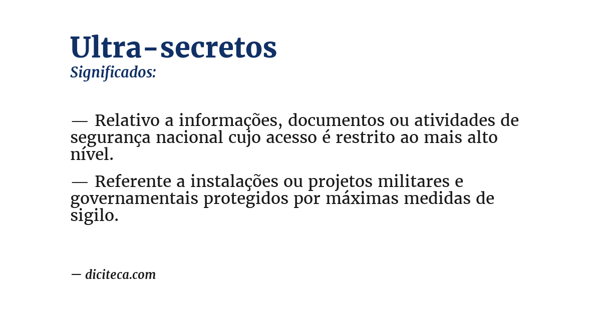 Significado de ultra-secretos