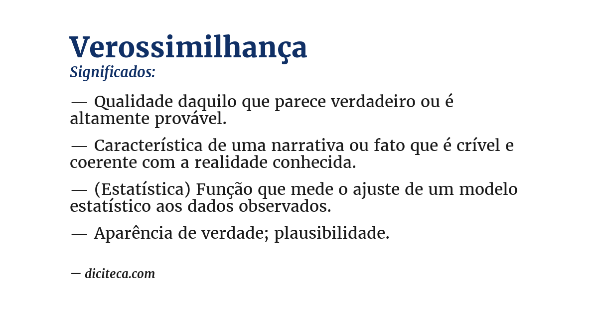 Significado de verossimilhança