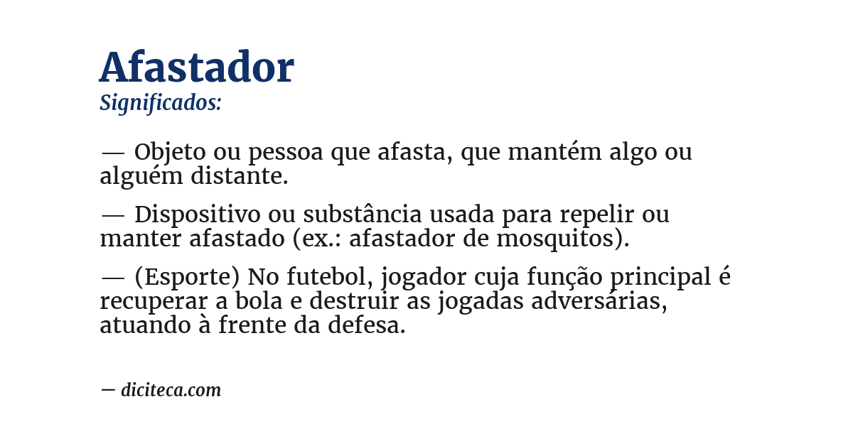 Significado de afastador