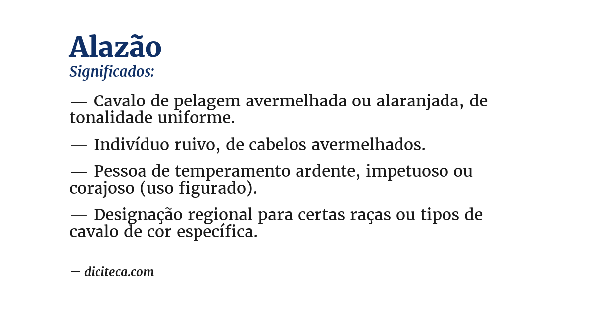 Significado de alazão