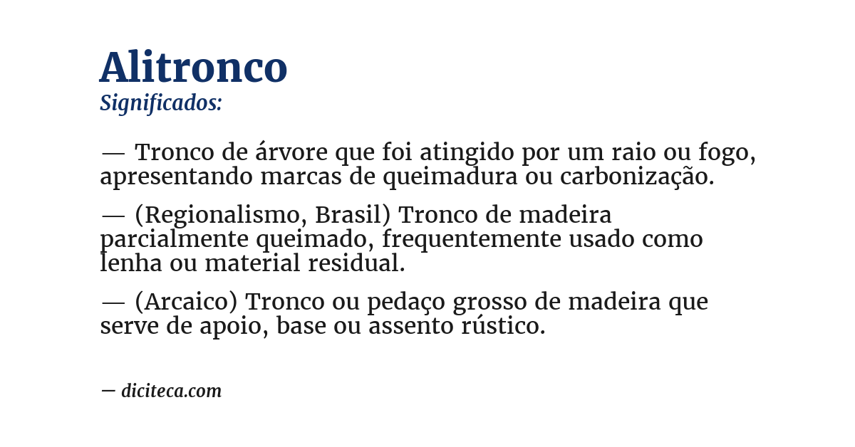 Significado de alitronco