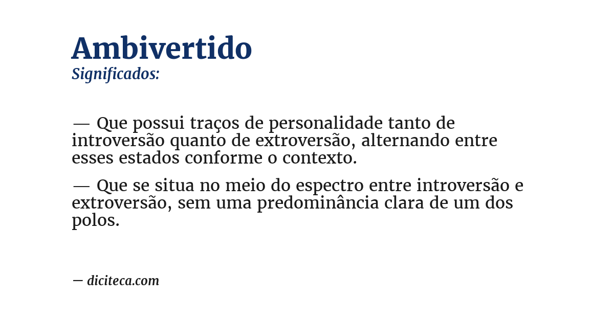 Significado de ambivertido
