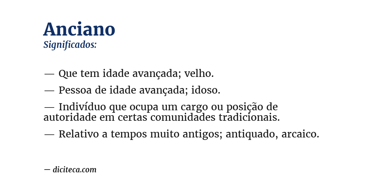 Significado de anciano