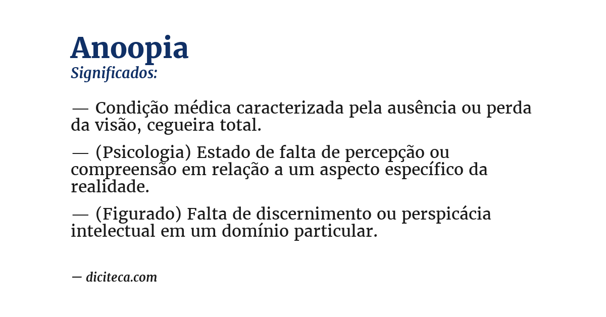 Significado de anoopia