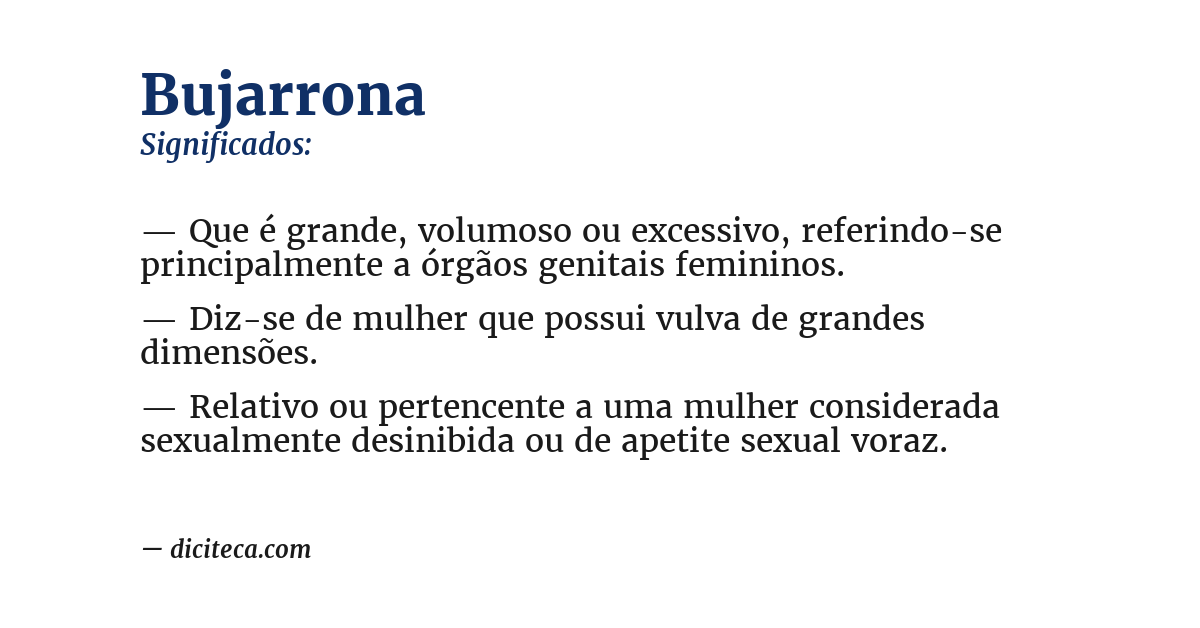 Significado de bujarrona