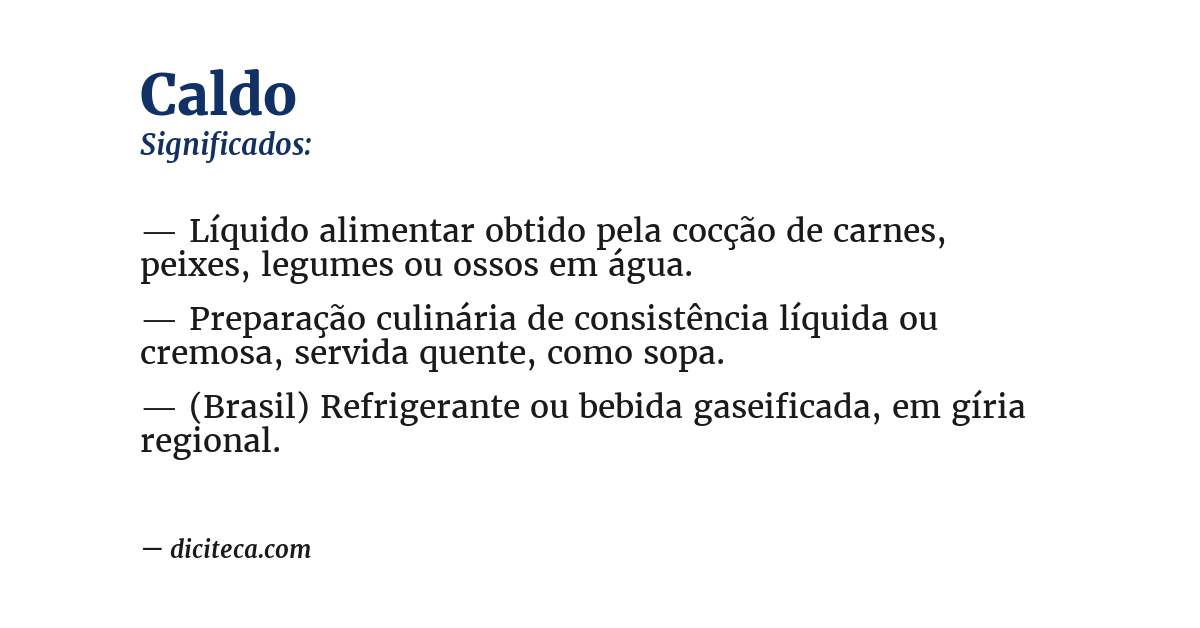 Significado de caldo