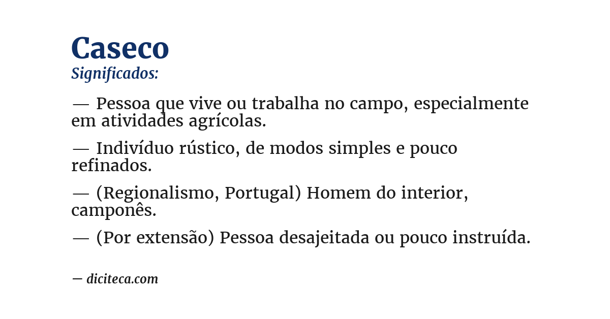 Significado de caseco
