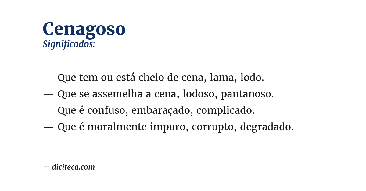 Significado de cenagoso
