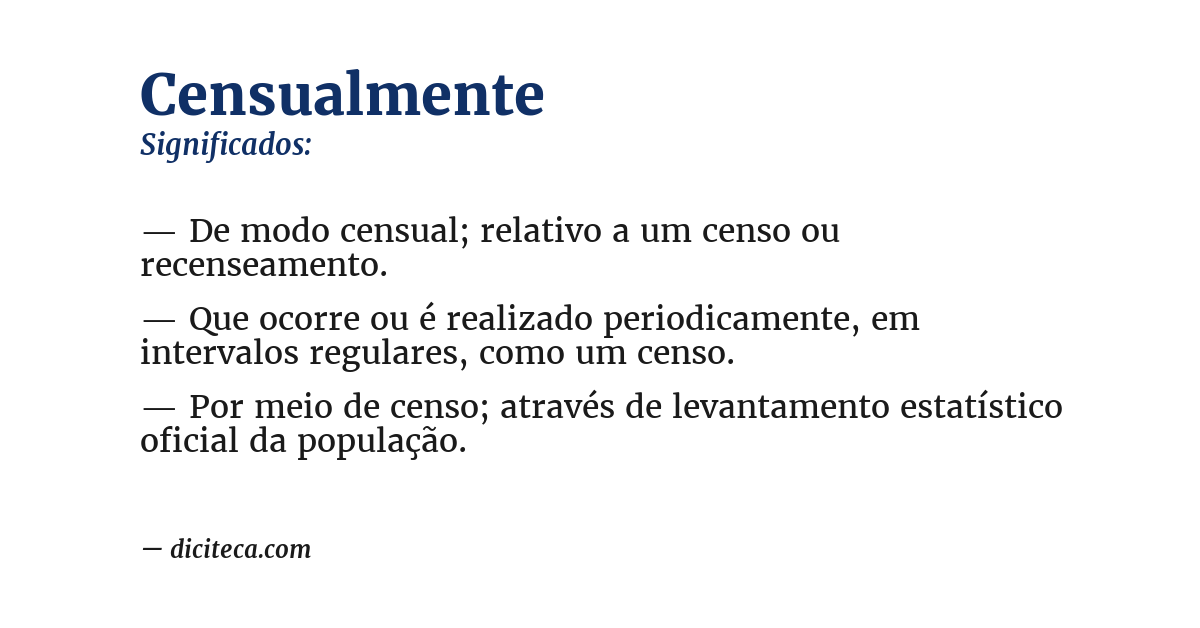 Significado de censualmente