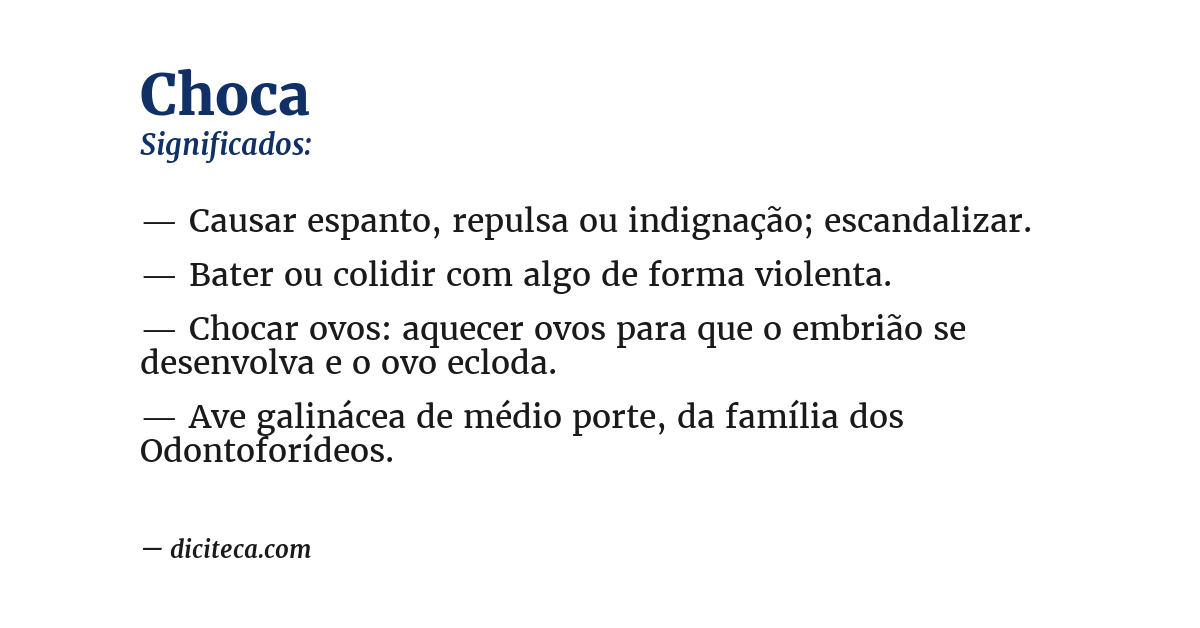 Significado de choca