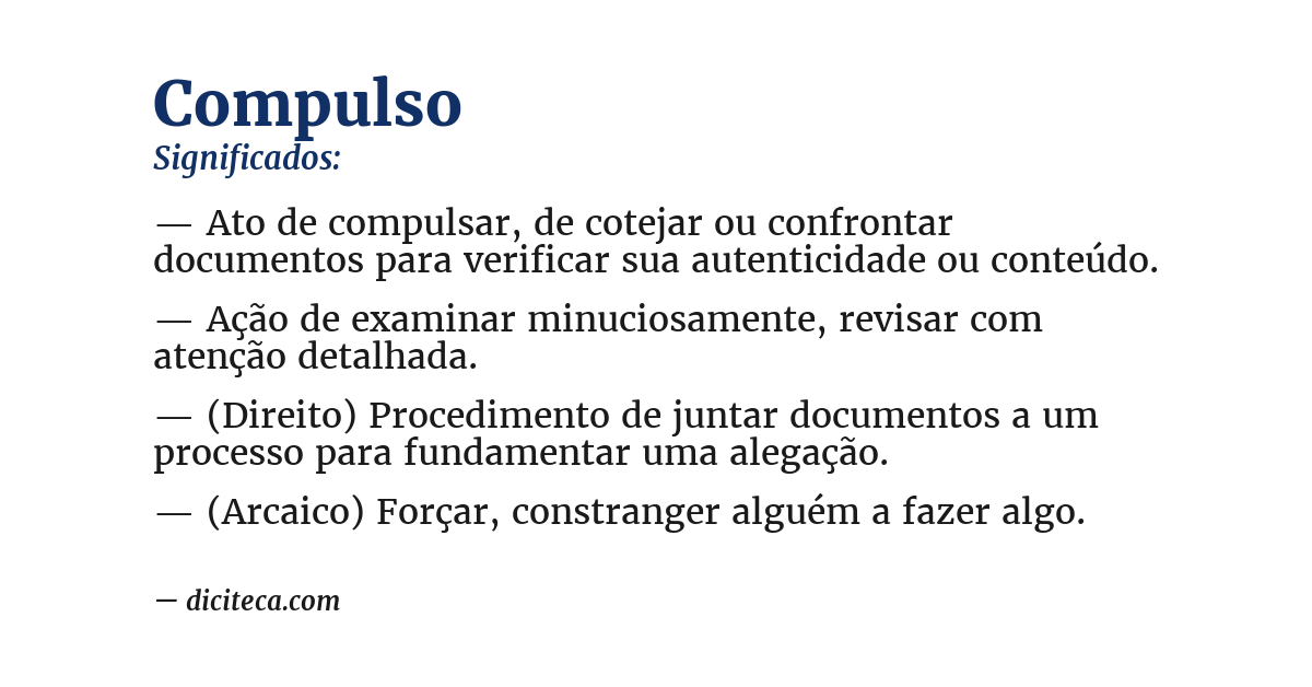 Significado de compulso