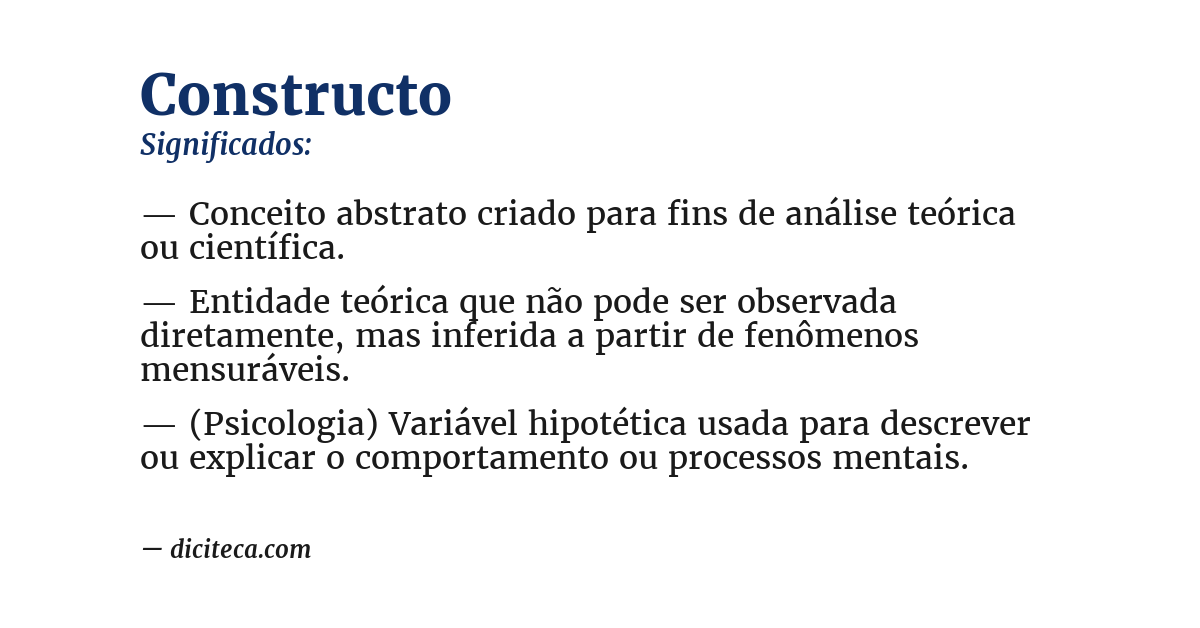 Significado de constructo