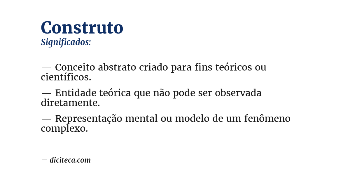 Significado de construto