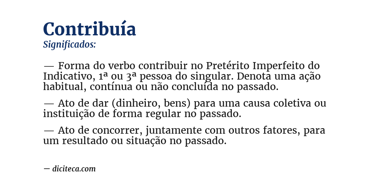 Significado de contribuía