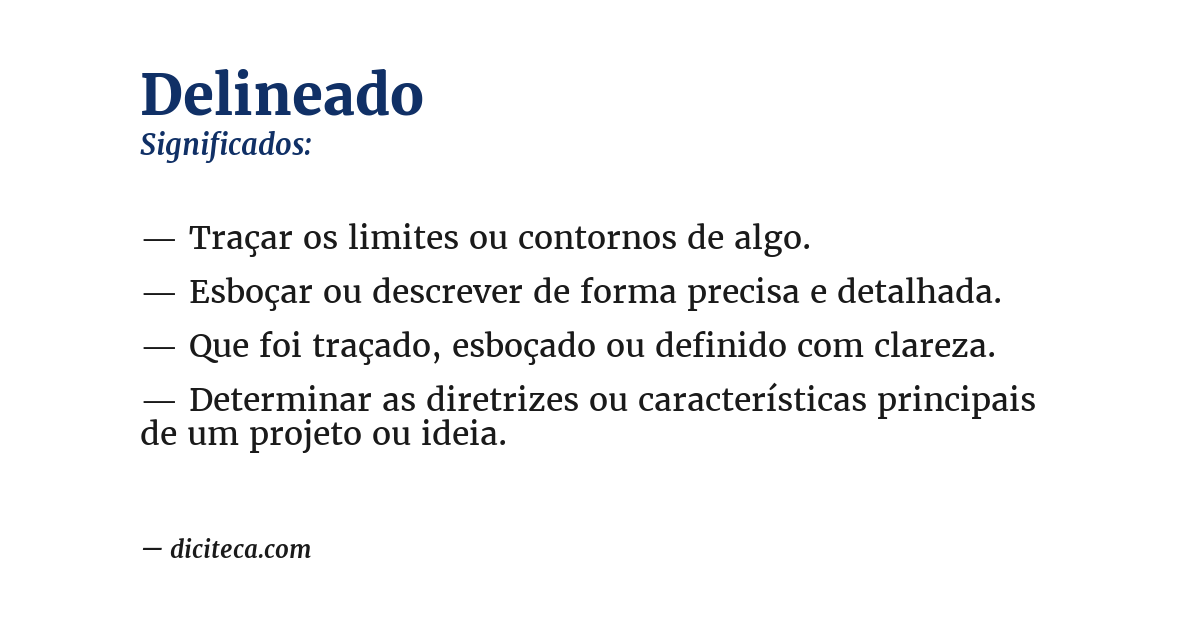 Significado de delineado