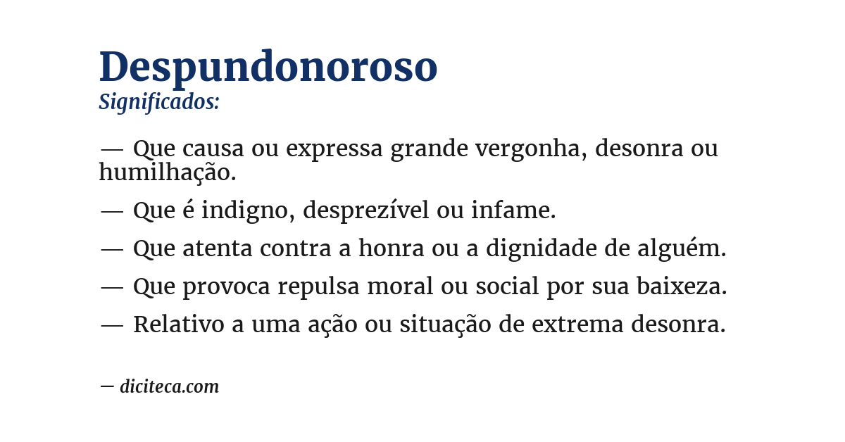 Significado de despundonoroso